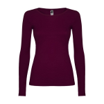 T-shirt 100% de algodão de malha para mulher 160 g/m2 Roly cor bordeaux