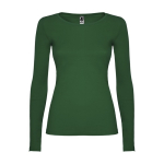 T-shirt 100% de algodão de malha para mulher 160 g/m2 Roly cor verde garrafa