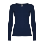 T-shirt 100% de algodão de malha para mulher 160 g/m2 Roly cor azul-marinho