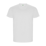 T-shirt 100% de algodão orgânico para homem 160 g/m2 Roly cor branco