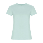 T-shirt 100% de algodão orgânico para mulher 160 g/m2 Roly cor verde menta
