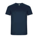 T-shirt técnica 50% de poliéster reciclado para crianças 135 g/m2 Roly cor azul-marinho