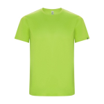 T-shirt técnica 50% de poliéster reciclado para crianças 135 g/m2 Roly cor verde fluorescente