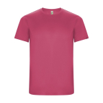 T-shirt técnica 50% de poliéster reciclado para crianças 135 g/m2 Roly cor fúcsia fluorescente