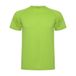 T-shirt técnica poliéster de ponto piqué para crianças 150 g/m2 Roly cor verde-lima