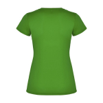 T-shirt técnica de ponto piqué para mulher 150 g/m2 Roly cor verde maçã segunda vista traseira
