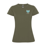 T-shirt técnica de ponto piqué para mulher 150 g/m2 Roly vista impressão serigrafia