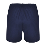 Calções desportivos 100% de poliéster unissexo 140 g/m2 Roly cor azul-marinho segunda vista traseira