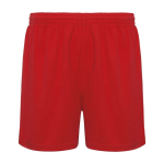 Calções desportivos de poliéster 100% para crianças 140 g/m2 Roly cor vermelho