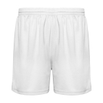 Calções desportivos de poliéster 100% para crianças 140 g/m2 Roly cor branco
