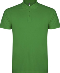 Pólo de algodão ponto piqué com manga curta para homem 200 g/m2 Roly cor verde tropical