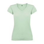 T-shirt 100% de algodão de malha para mulher 155 g/m2 Roly cor verde suave