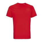 T-shirt unissexo 100% algodão orgânico SOL'S Legend 175 g/m2 cor vermelho