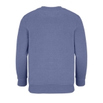 Camisola algodão, poliéster reciclado, crianças SOL'S Columbia 280 g/m2 cor azul vista traseira