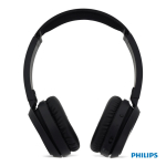 Auscultadores dobráveis com botão Bass Boost marca Philips cor preto terceira vista