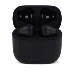Auriculares sem fios ergonómicos em estojo personalizável cor preto