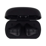 Auriculares sem fios ergonómicos em estojo personalizável cor preto quinta vista