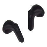 Auriculares sem fios ergonómicos em estojo personalizável cor preto sexta vista