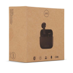 Auriculares sem fios ergonómicos em estojo personalizável cor preto nona vista