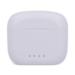Auriculares sem fios ergonómicos em estojo personalizável cor branco terceira vista