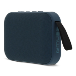 Colunas Bluetooth pretas pequenas portáteis de forma retangular cor azul