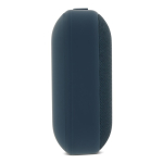 Colunas Bluetooth pretas pequenas portáteis de forma retangular cor azul sexta vista