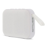 Colunas Bluetooth pretas pequenas portáteis de forma retangular cor branco