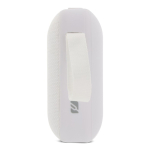 Colunas Bluetooth pretas pequenas portáteis de forma retangular cor branco quinta vista