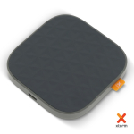 Carregador sem fios corporativo compacto de forma quadrada 15 W cor cinzento