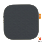 Carregador sem fios corporativo compacto de forma quadrada 15 W cor cinzento terceira vista