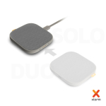 Carregador sem fios corporativo compacto de forma quadrada 15 W cor cinzento sétima vista