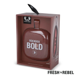 Colunas portáteis quadradas resistentes à água Fresh 'n Rebel Rockbox Bold cor mogno quinta vista