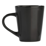 Caneca de cerâmica com pega triangular colorida feita na UE 270 ml cor preto segunda vista