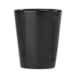 Caneca de cerâmica com pega triangular colorida feita na UE 270 ml cor preto terceira vista