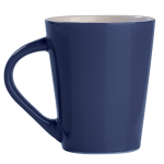 Caneca de cerâmica com pega triangular colorida feita na UE 270 ml cor azul-escuro segunda vista
