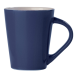 Caneca de cerâmica com pega triangular colorida feita na UE 270 ml cor azul-escuro quarta vista