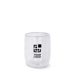 Copo de vidro de parede dupla para o café com capacidade de 230 ml vista principal