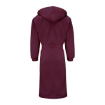 Roupão de algodão e poliéster com capuz ajustável, tamanho S/M cor bordeaux terceira vista