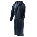 Roupão de algodão e poliéster com capuz ajustável, tamanho S/M cor azul