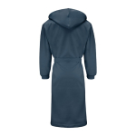 Roupão de algodão e poliéster com capuz ajustável, tamanho S/M cor azul terceira vista