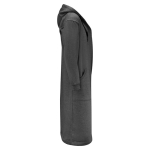 Roupão de algodão e poliéster com capuz ajustável, tamanho S/M cor cinzento-escuro quinta vista