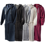 Roupão de algodão e poliéster com capuz ajustável, tamanho S/M