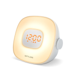 Rádio despertador Muse com luz gradual natural e rádio FM cor branco