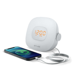 Rádio despertador Muse com luz gradual natural e rádio FM cor branco segunda vista