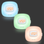 Rádio despertador Muse com luz gradual natural e rádio FM cor branco terceira vista