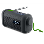 Rádio portátil de silicone com lanterna e powerbank 1.000mAh Muse cor preto