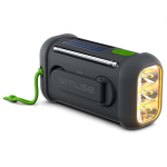 Rádio portátil de silicone com lanterna e powerbank 1.000mAh Muse cor preto terceira vista