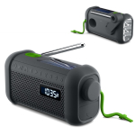 Rádio portátil de silicone com lanterna e powerbank 1.000mAh Muse