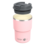 Copo takeaway de parede dupla com tecnologia Asobu 355 ml cor rosa pastel segunda vista