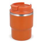 Copo takeaway de parede dupla compatível com cafeteiras 280 ml cor cor-de-laranja